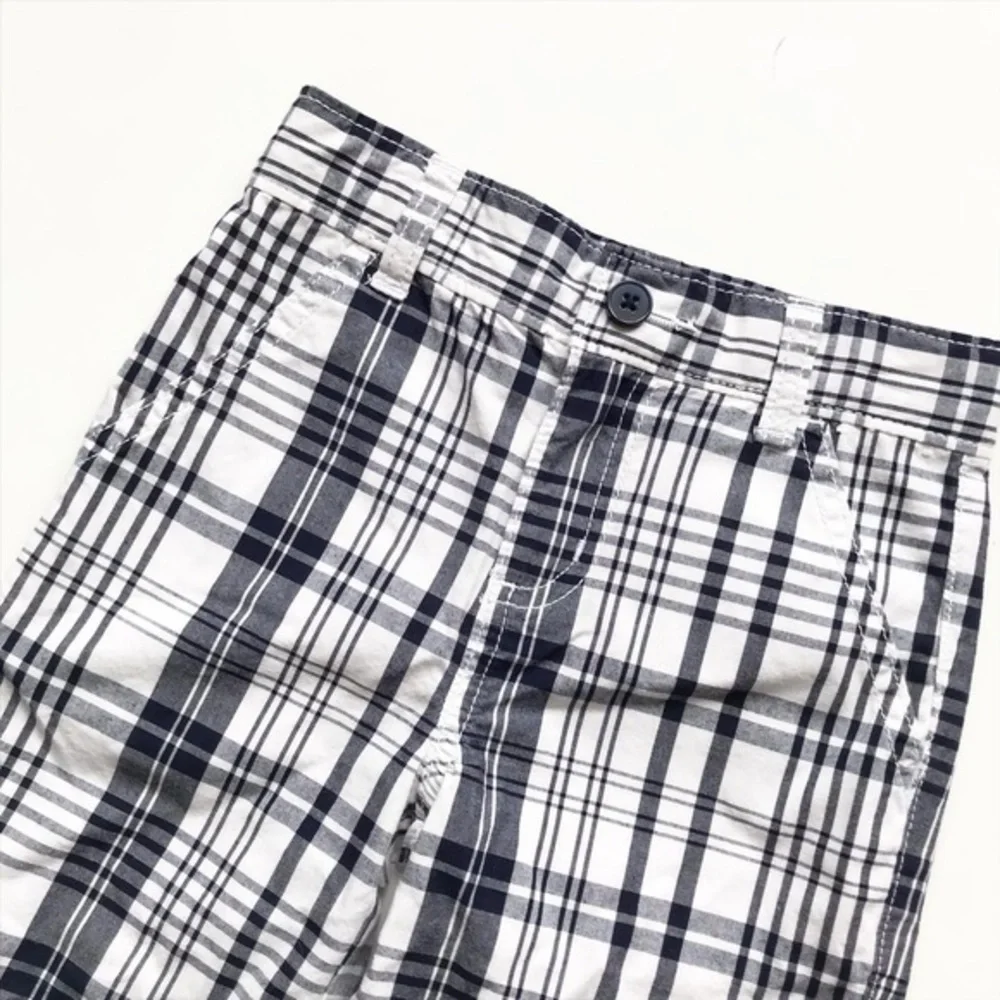 Gymboree navy/white plaid shorts EUC 2T